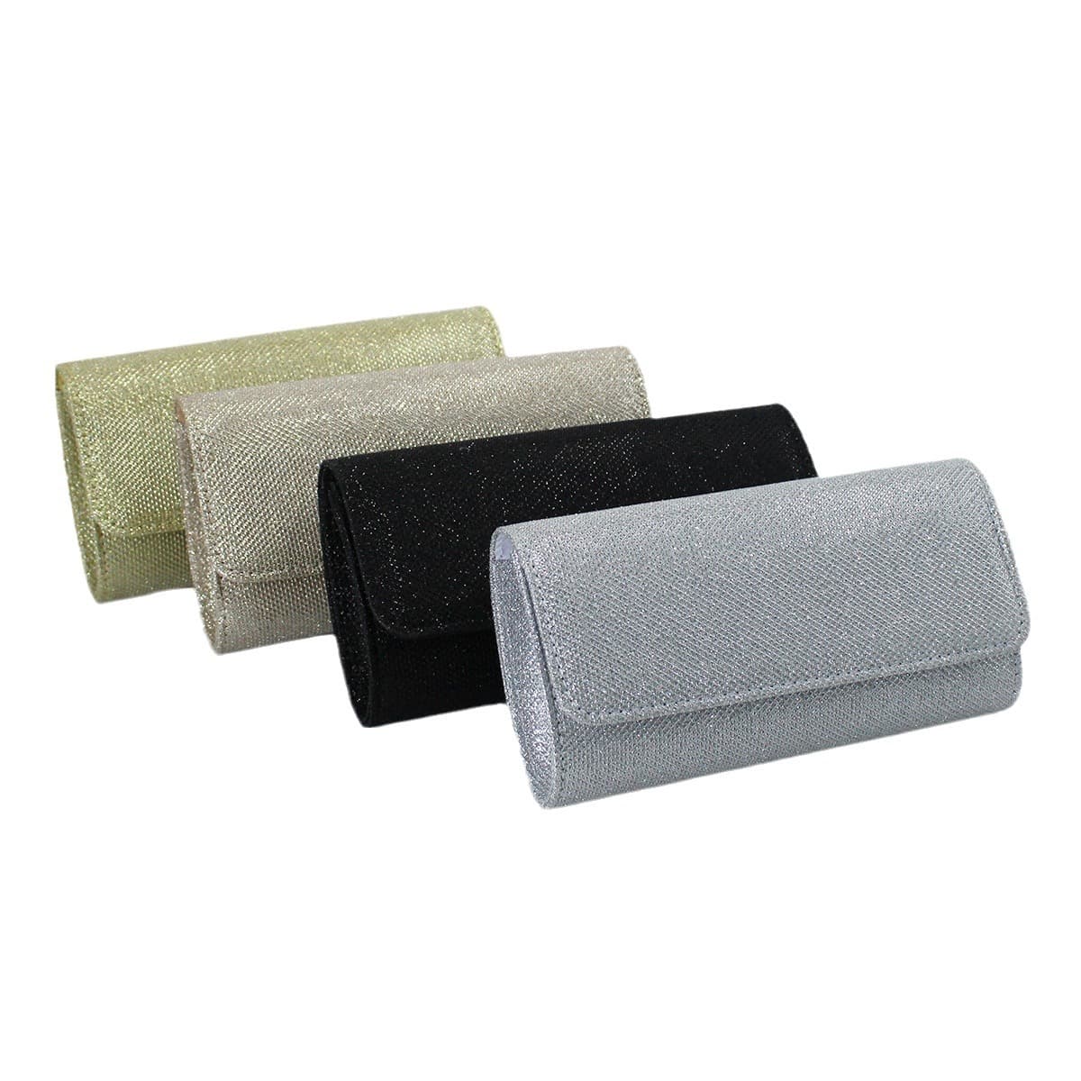 Elegant Mesh Glossy Dinner Handbag with Flash Design thumbnail 6