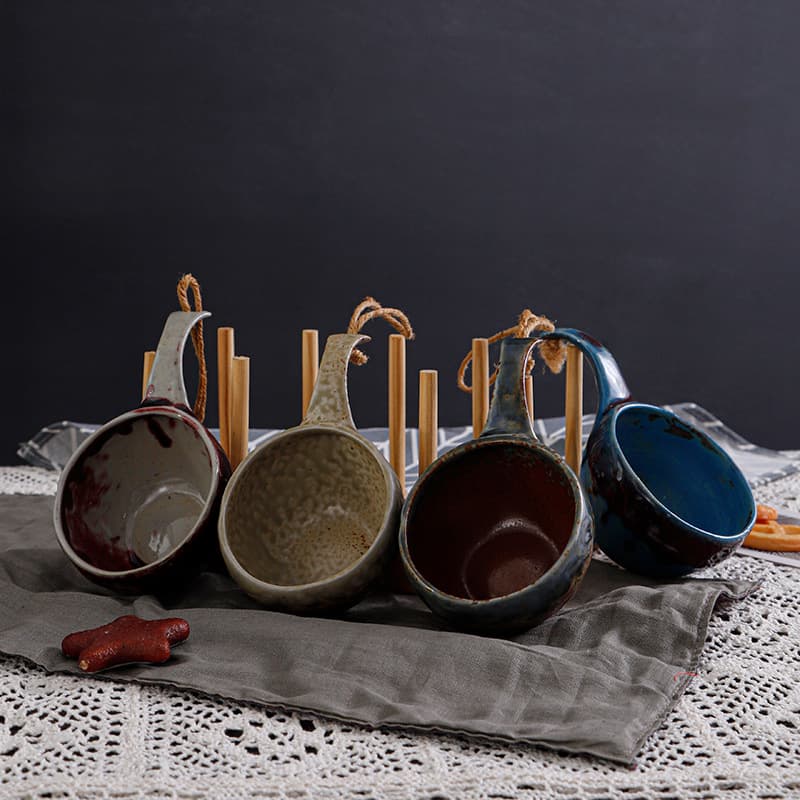 5OZ Ceramic Liln Coffee Cup & Retro Tea Mug with Handle thumbnail 2