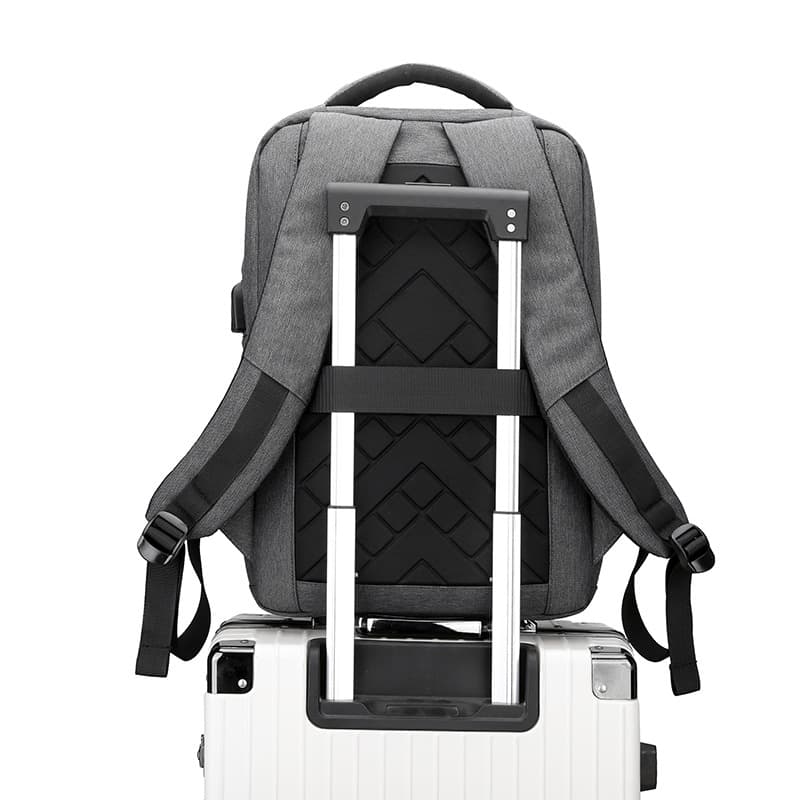 Water Resistant Travel Laptop Backpack With USB Charge Port thumbnail 3