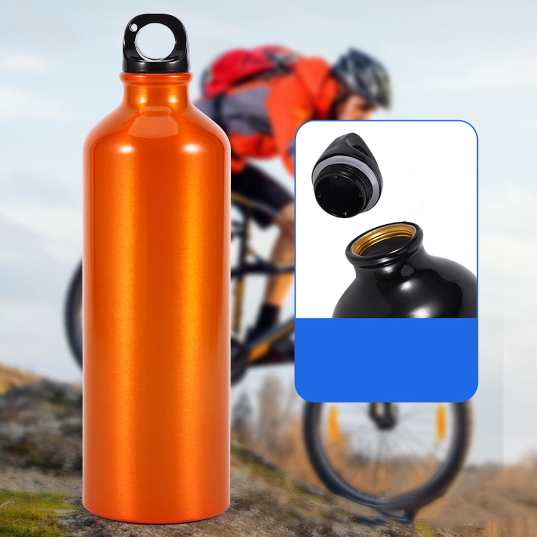 Aluminum bottle with carabiner thumbnail 4