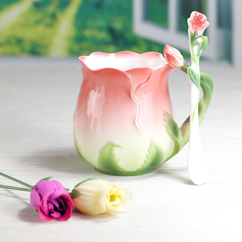 Creative Rose ceramic mug thumbnail 3