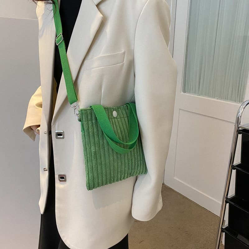 Corduroy Crossbody Mini Tote Bag thumbnail 6