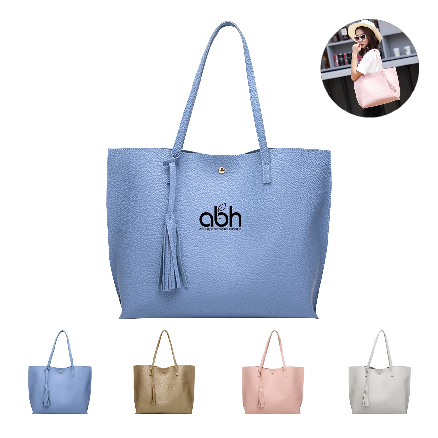 PU Leather Top Handle Satchel Shoulder Handbags