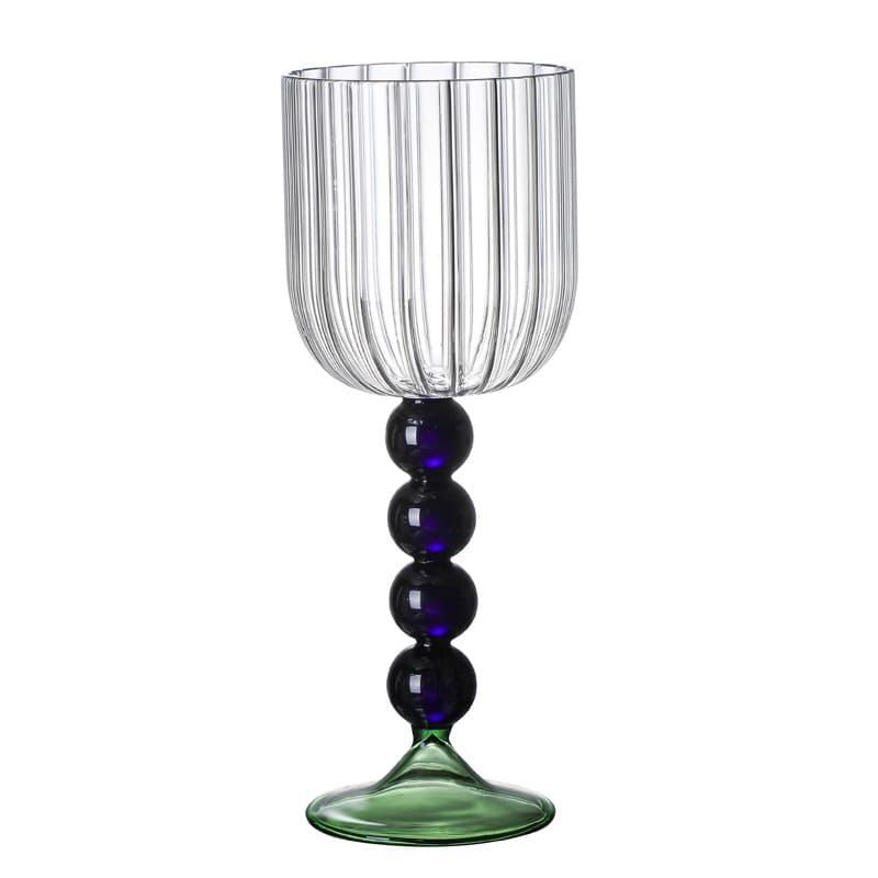 Vertical grain red wine champagne glass