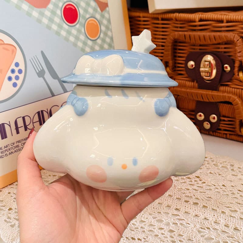 17OZ Ceramic C Spoon & Breakfast Mug with Straw thumbnail 2