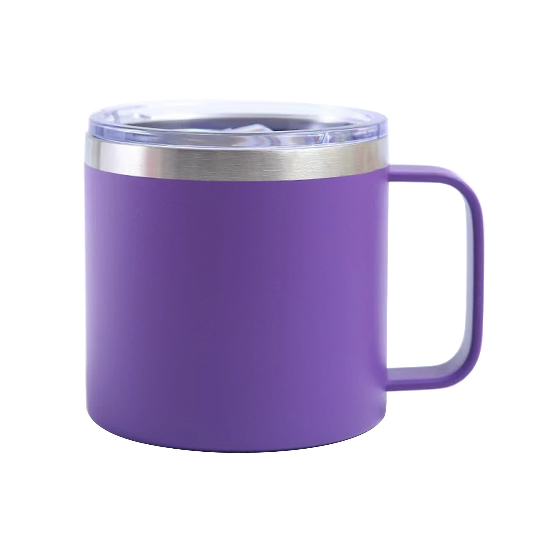 14Oz Stainless Steel Vacuum Camping Mug With Handle thumbnail 14