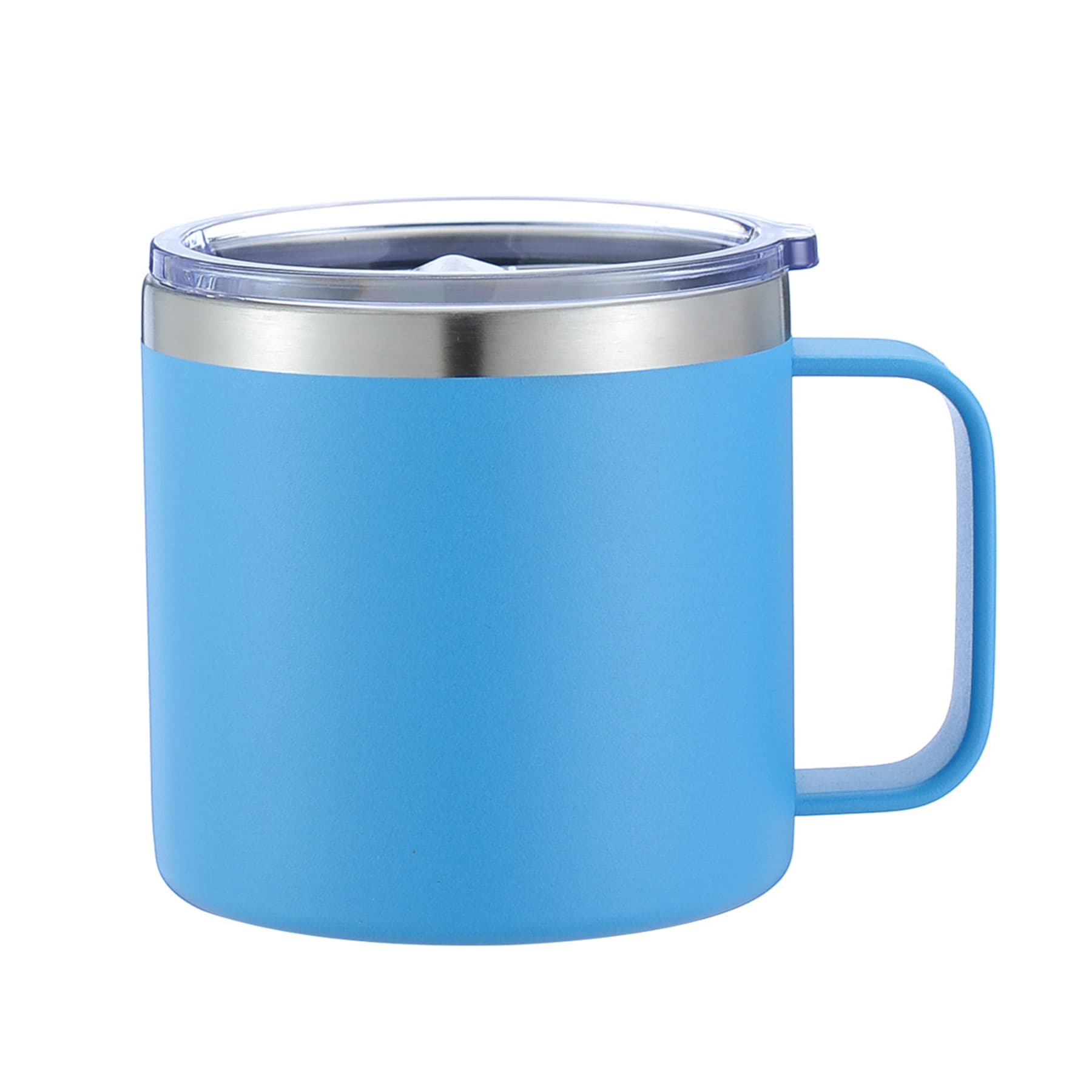 14Oz Stainless Steel Vacuum Camping Mug With Handle