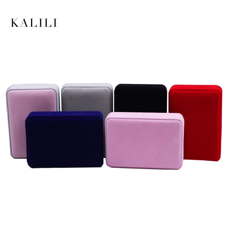 Large Velvet Jewelry Set Box Necklace Ring Earring Pendant thumbnail 2