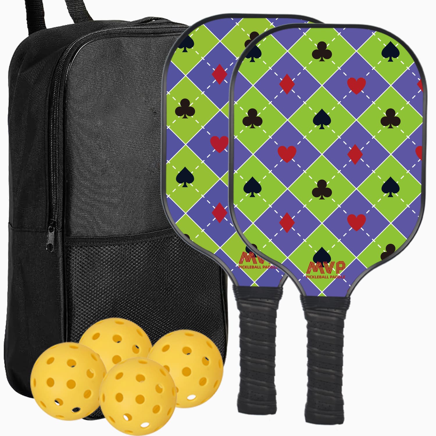 Wood Pickleball Paddles Set of 2