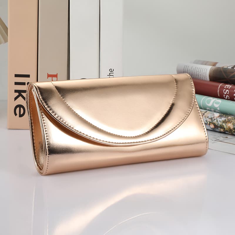 Genuine Leather Golden Dinner Crossbody Bag thumbnail 6