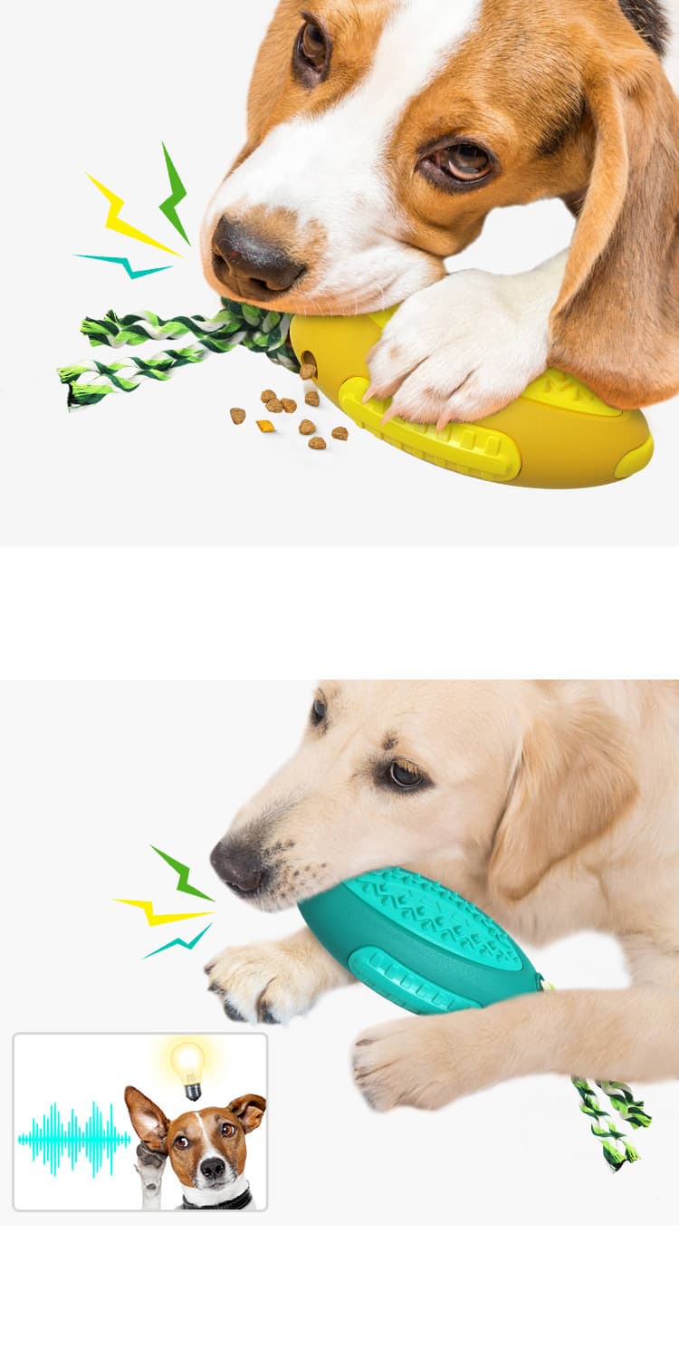 Tpr Puzzle Treat Dog Toys Blue Green Yellow thumbnail 3