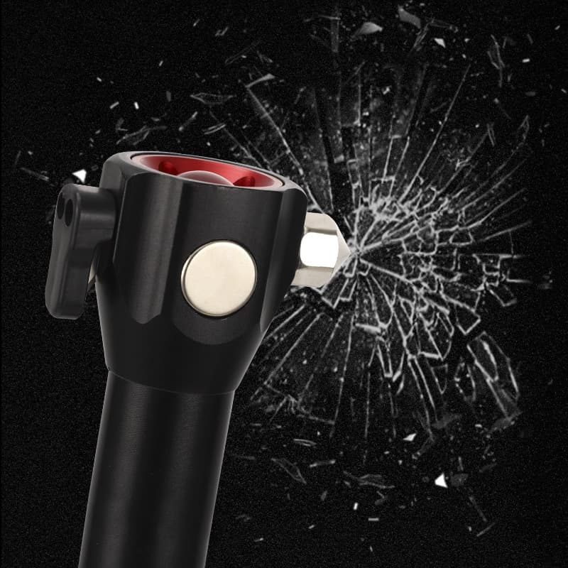 Multi-Function Cob Flashlight With Safety Hammer