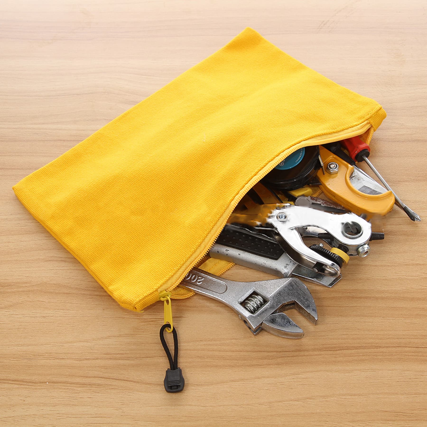 Zipper Pencil Bag Canvas Pen Case