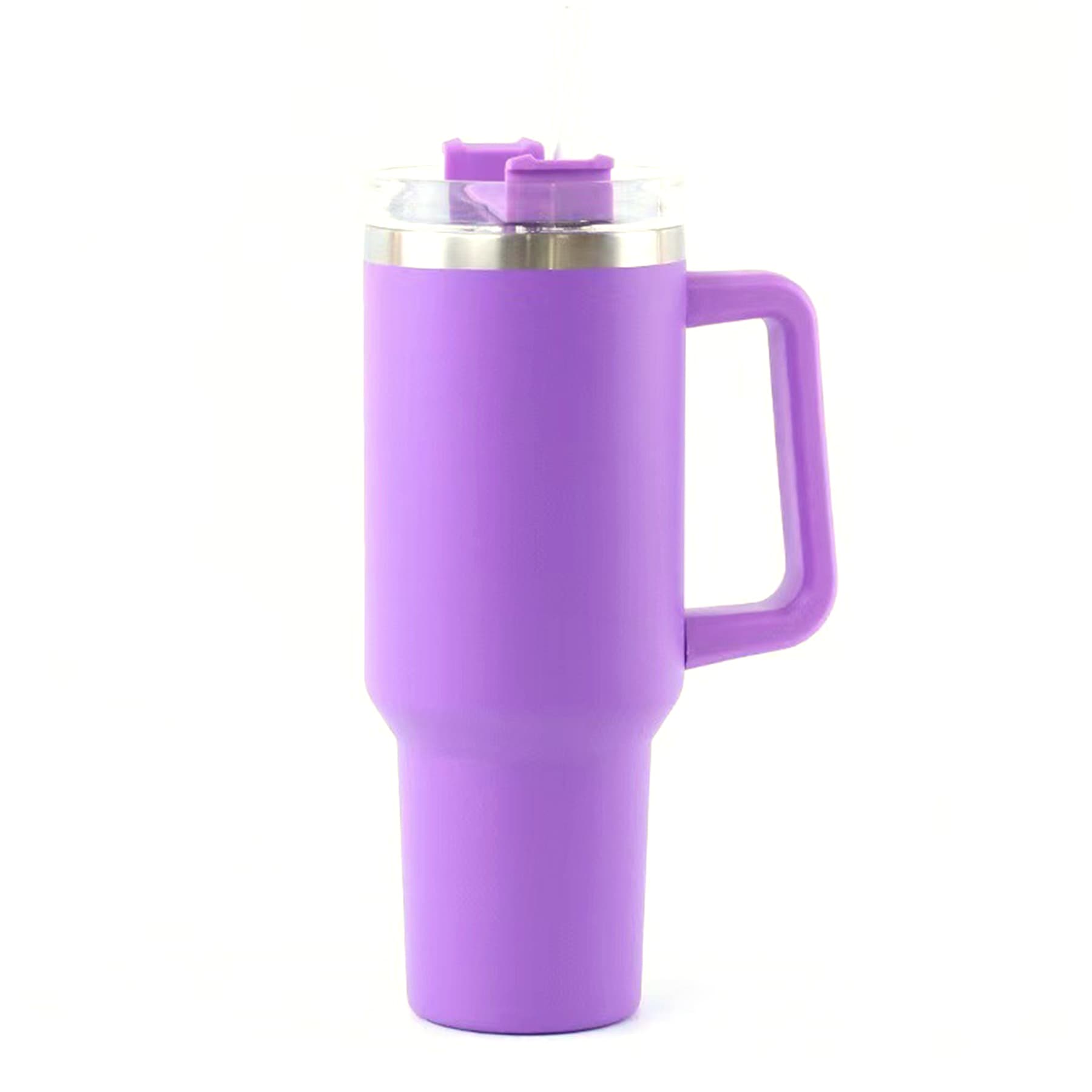 40Oz Custom Insulated Tumbler with Handle and Straw thumbnail 12