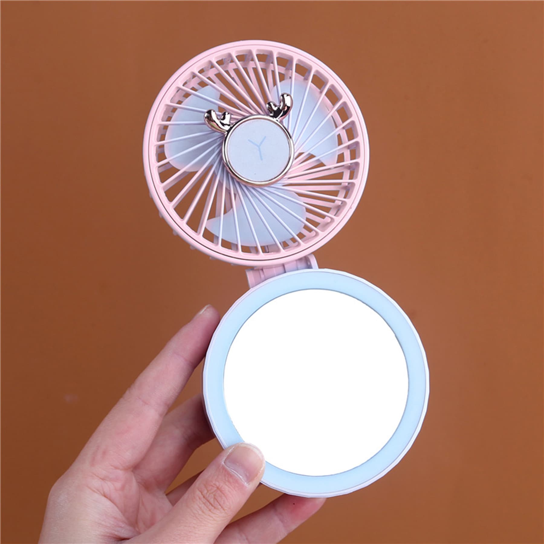 Mini USB Portable Fan With Mirror thumbnail 6