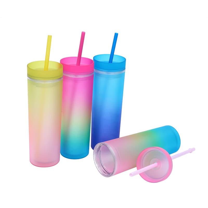 16 Oz Colorful Straw Cup thumbnail 2