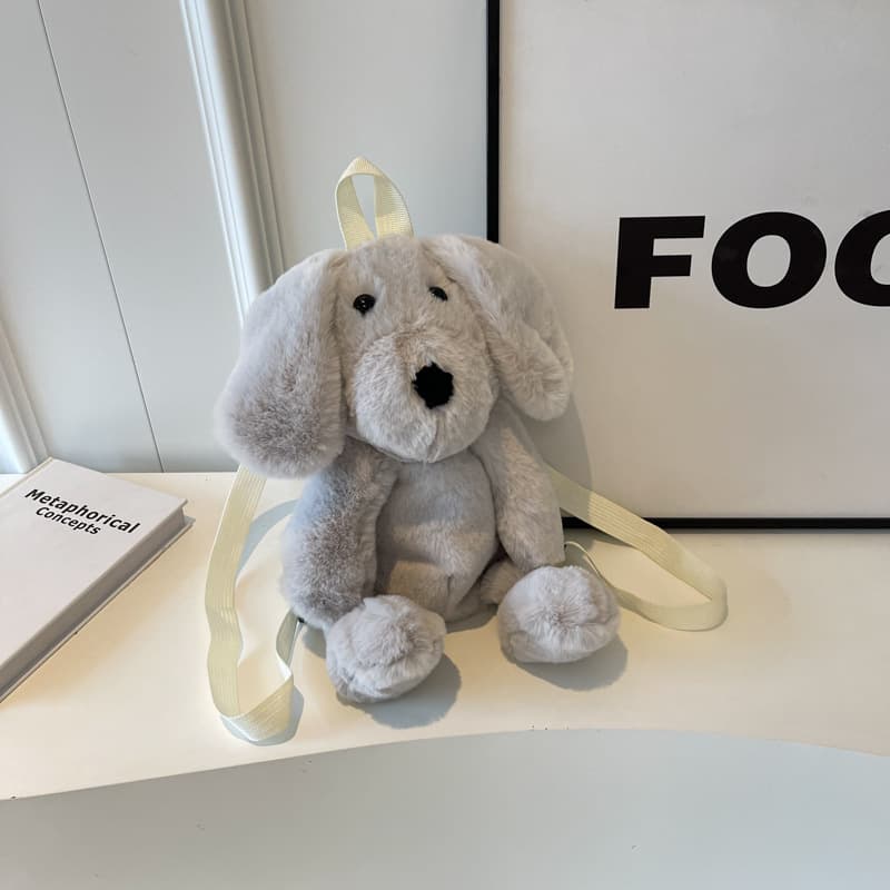 Cotton Plush puppet dog backpack for kids thumbnail 9