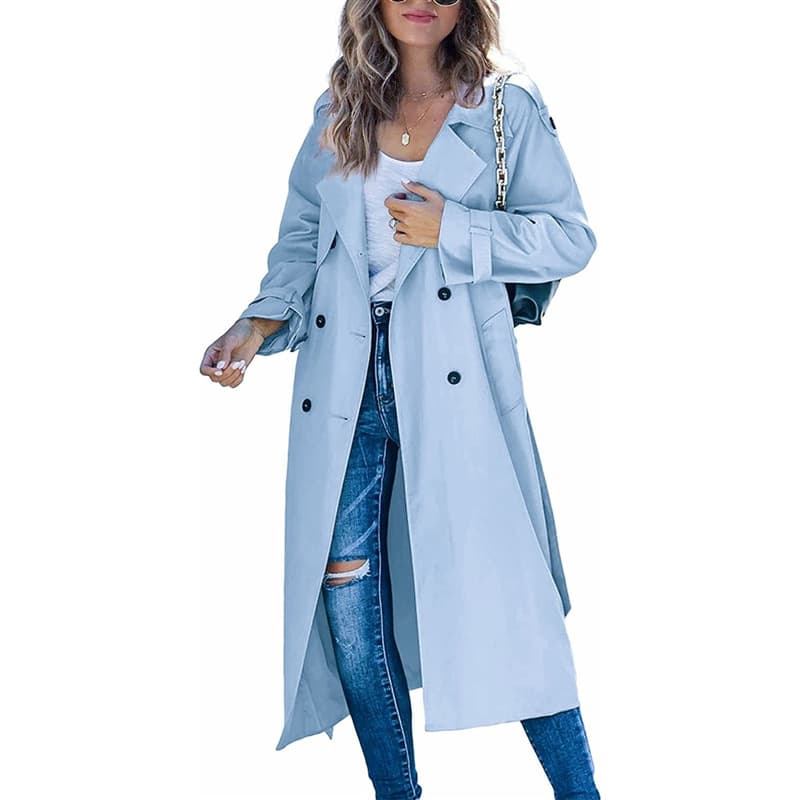 Women’s Solid Color Long Coat thumbnail 4