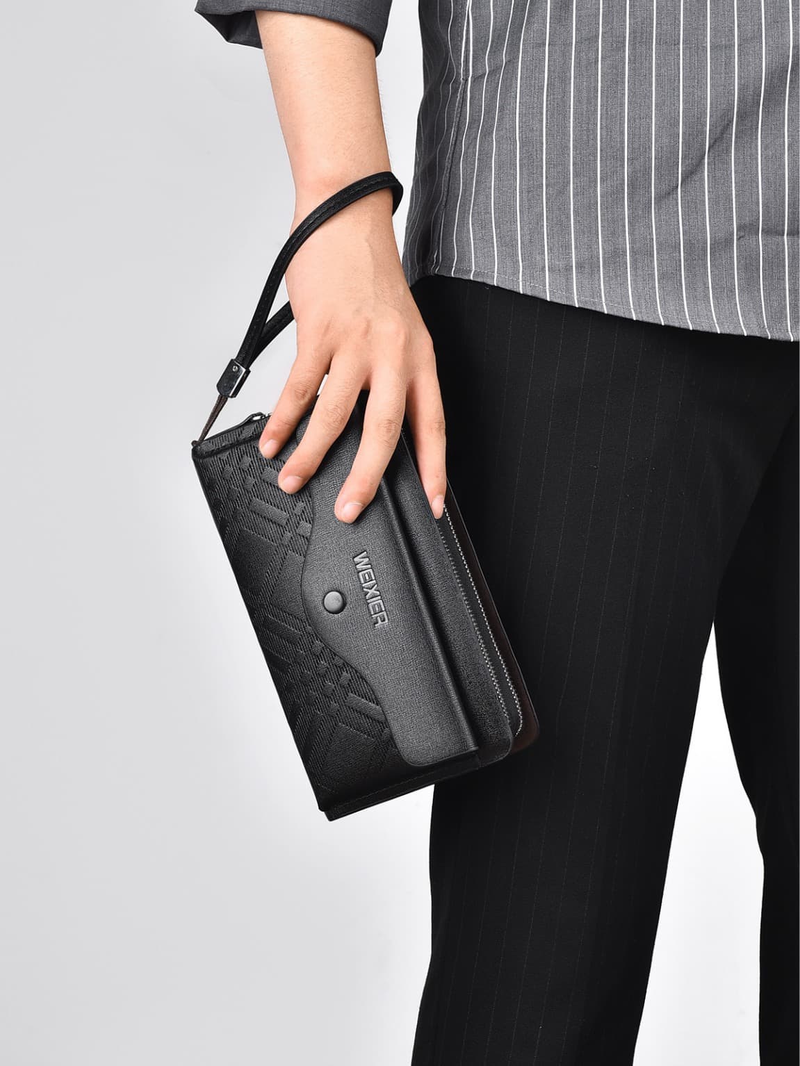 PU Leather Zipper HandBag For Man thumbnail 2