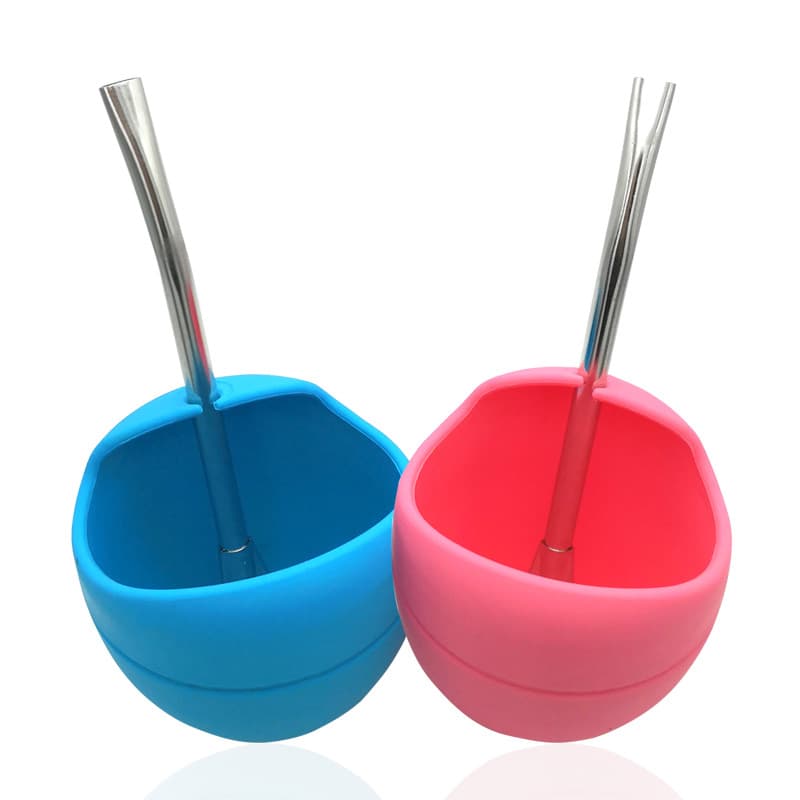 Silicone Argentina Maté Foldable Tea Cup With Straw thumbnail 6