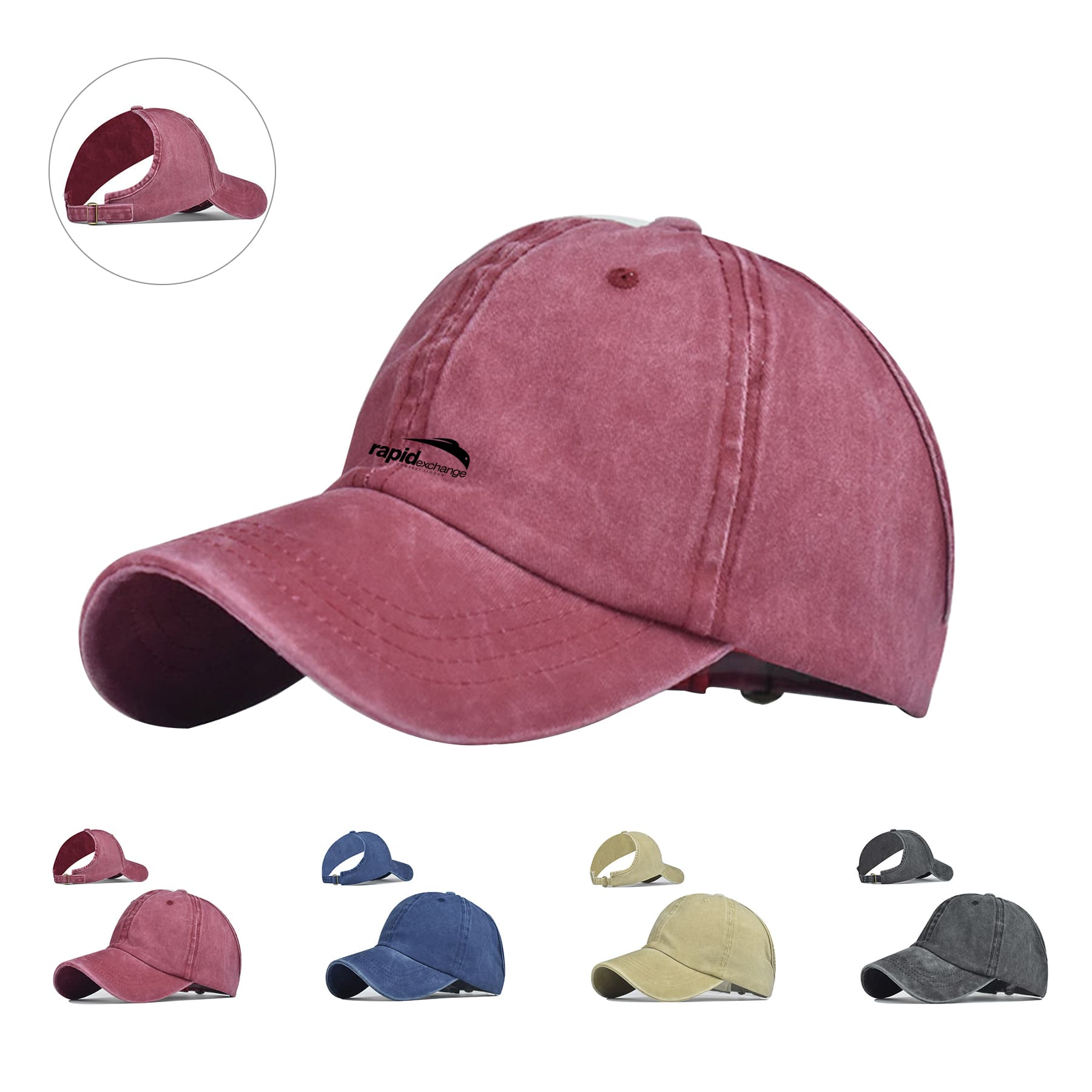 Backless Ponytail Baseball Hat