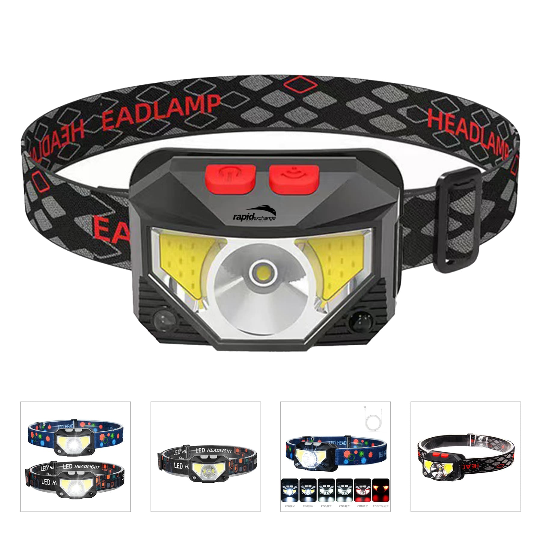 Rechargeable Headlamp Flashlight