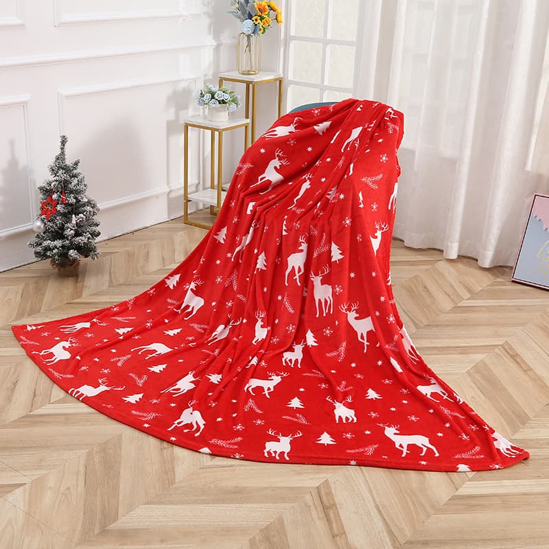 Christmas flannel blanket