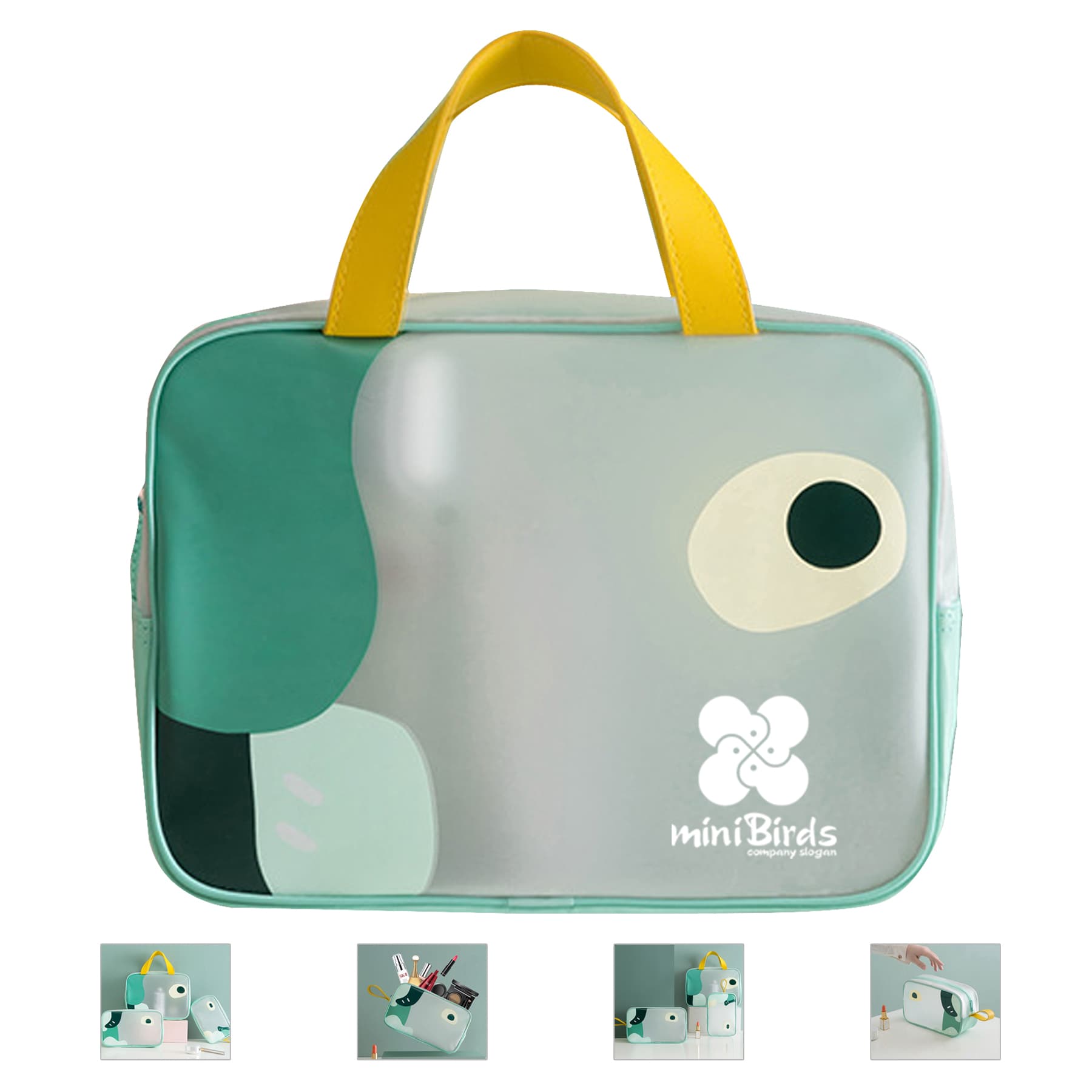 Portable large-capacity cosmetic bag