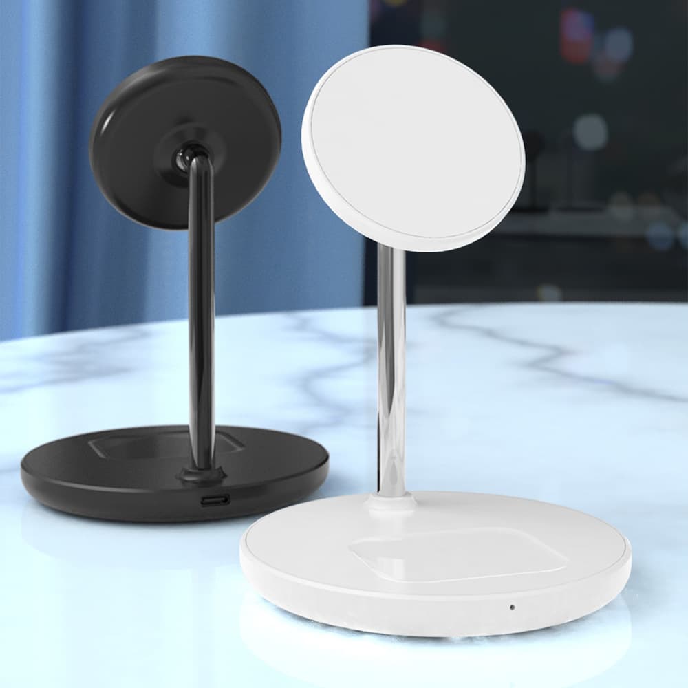 Multi-Functional 2-in-1 Magnetic Wireless Charger Stand