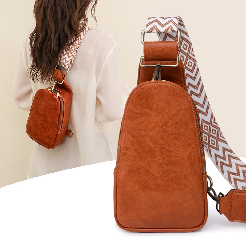 PU Leather Small Crossbody Sling Backpack Multipurpose thumbnail 4