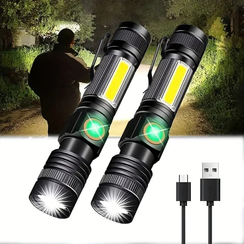 Rechargeable Magnetic Led Super Bright Tactical Flashlight thumbnail 2