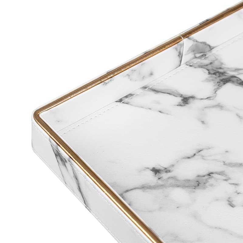 Marbled Pattern PU Gilt Tray thumbnail 3