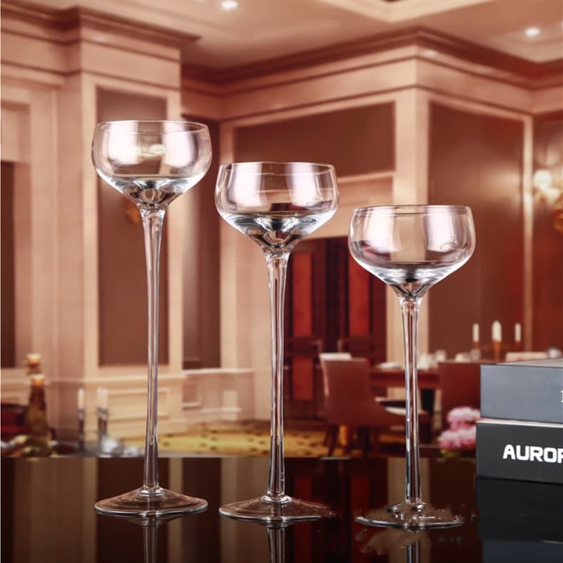 Glass Pillar Candle Holders Set thumbnail 2