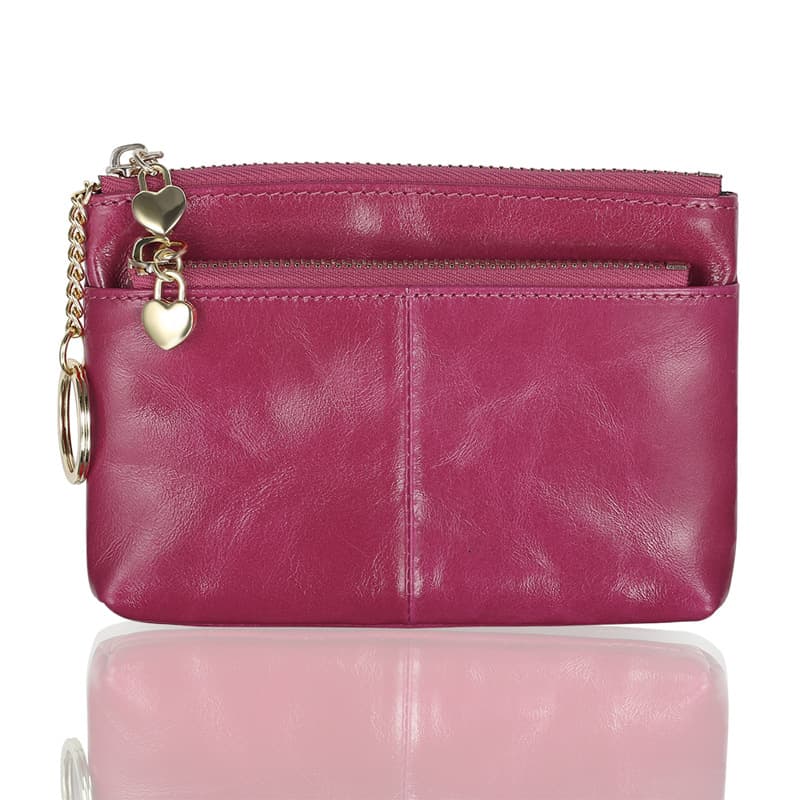 Leather change purse