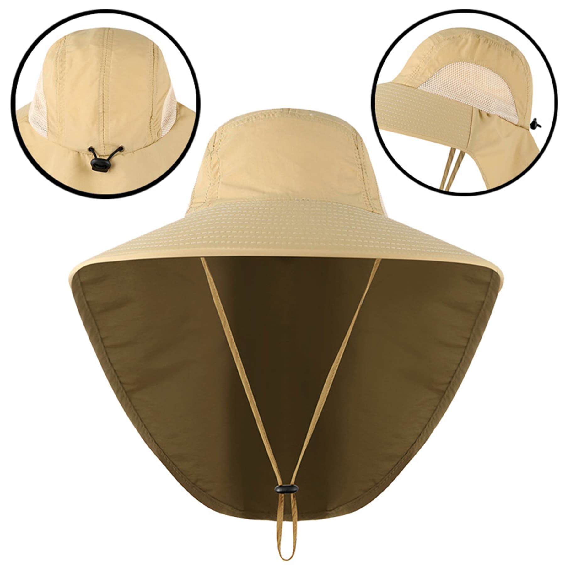 Uv Protection Bucket Hat With Neck Flap thumbnail 9