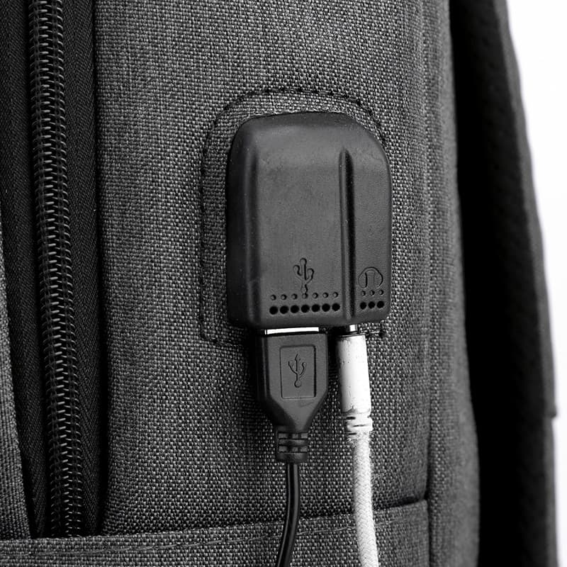 Water Resistant Travel Laptop Backpack With USB Charge Port thumbnail 2