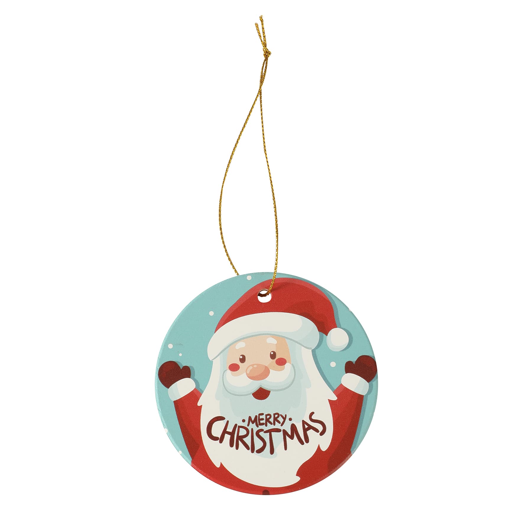 Two-Side Printed Ceramic Christmas Tree Hanging Accessories thumbnail 3