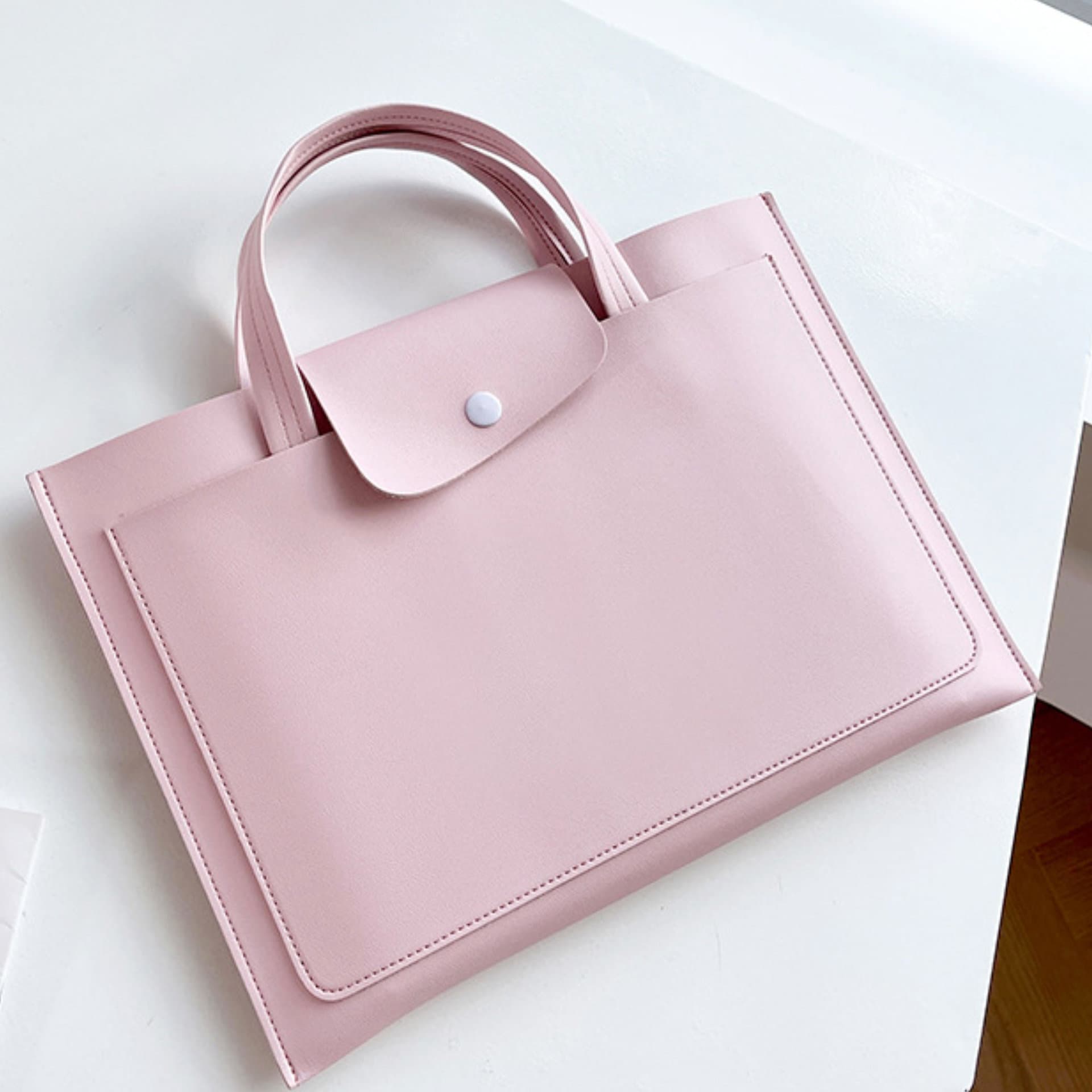 PU Leather Slim Laptop Bag for men/women thumbnail 4