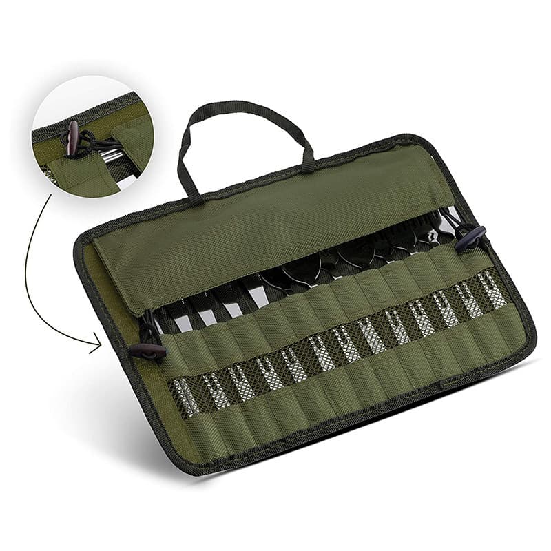 Roll Up Cutlery Storage Bag With Handle Utensil Not Included thumbnail 3