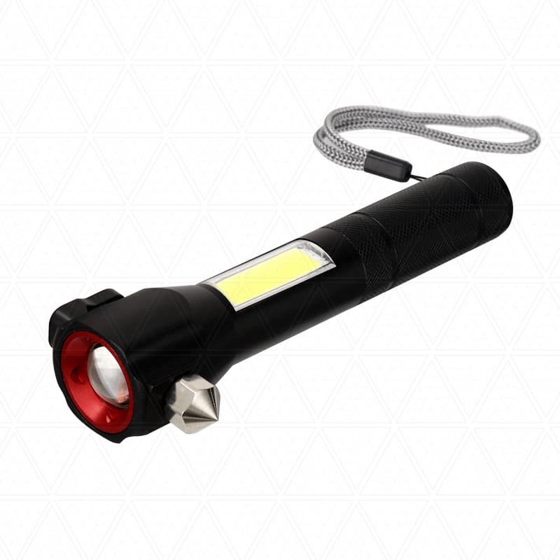 Multi-Function Cob Flashlight With Safety Hammer thumbnail 4