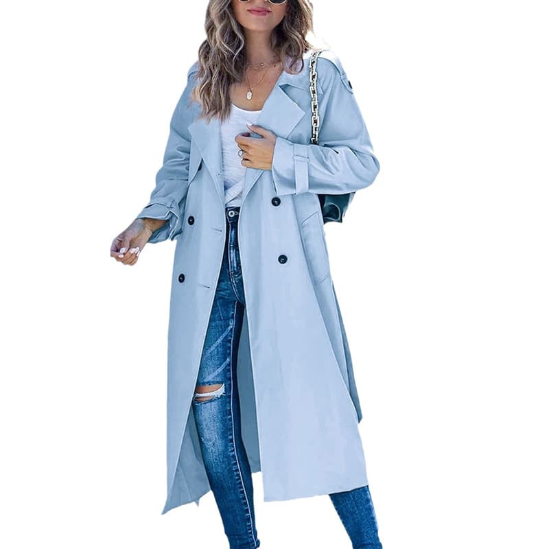 Women’s Solid Color Long Coat thumbnail 6