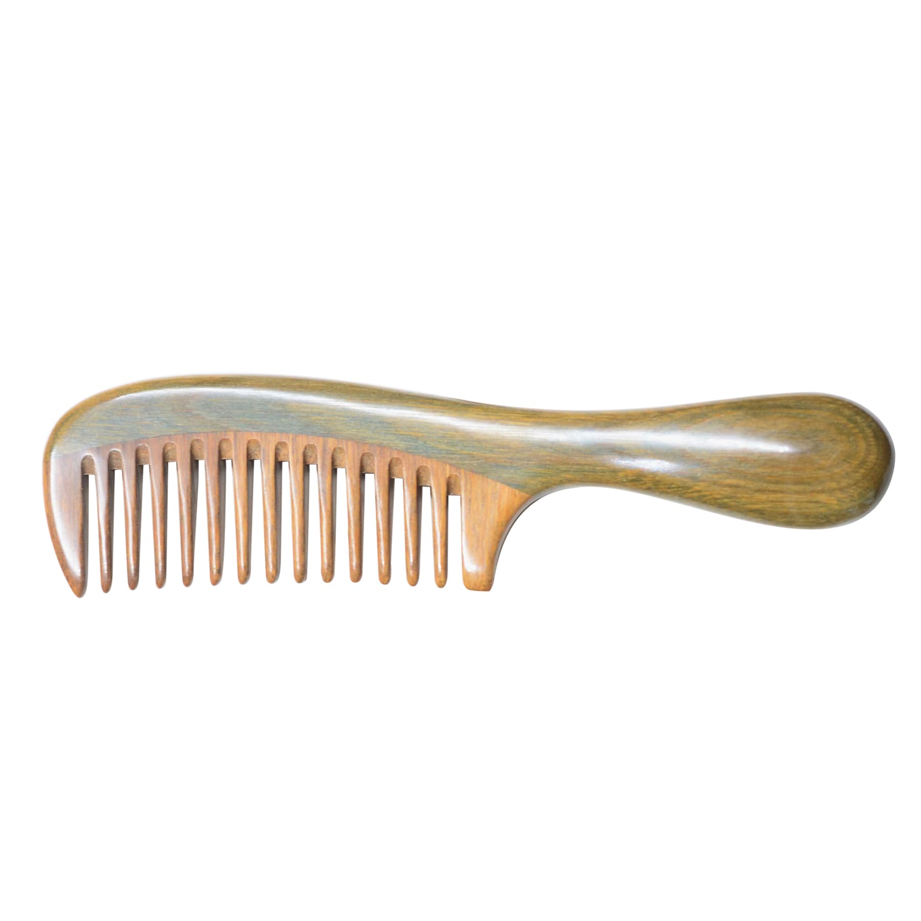 100% Natural Green Sandalwood Wide Tooth Hair Comb thumbnail 3