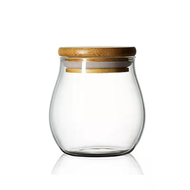Frosted Glass Candy Food Storage Bottles With Lid