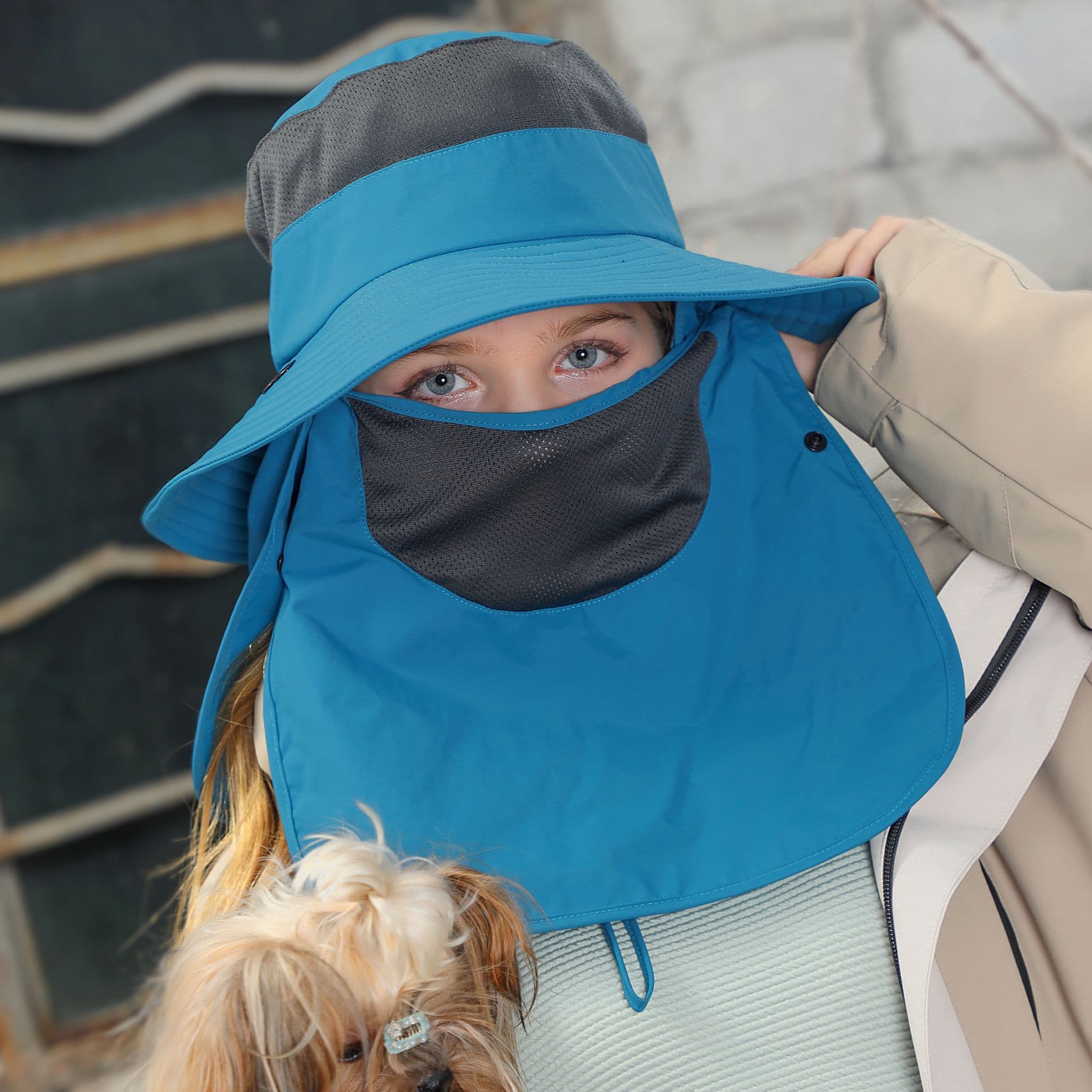 Unisex Fishing Hat,Sun Cap With Neck Flap thumbnail 3