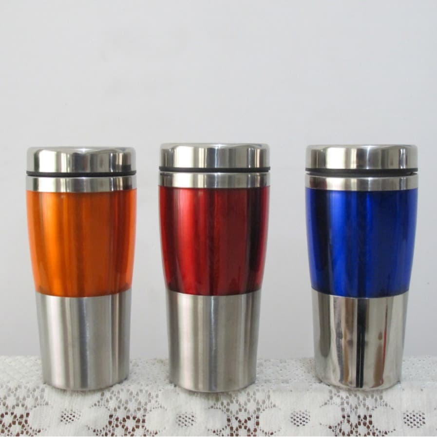 Stainless steel double beer mug thumbnail 3
