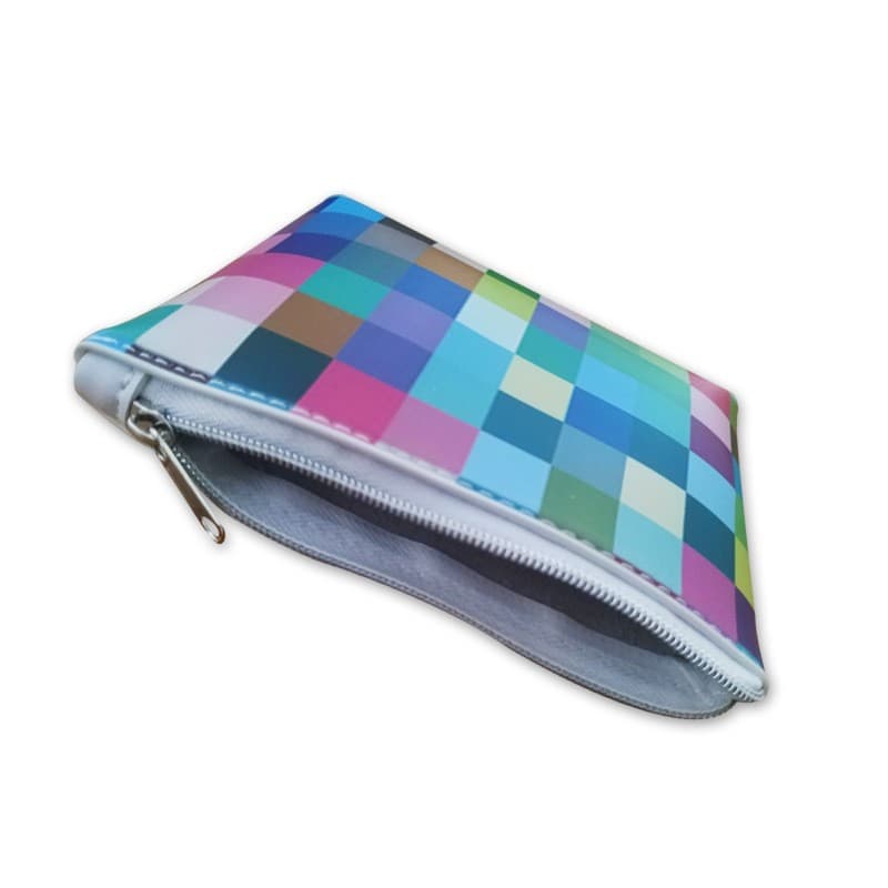 TPU Checkered Contrasting Color Makeup Bag thumbnail 4
