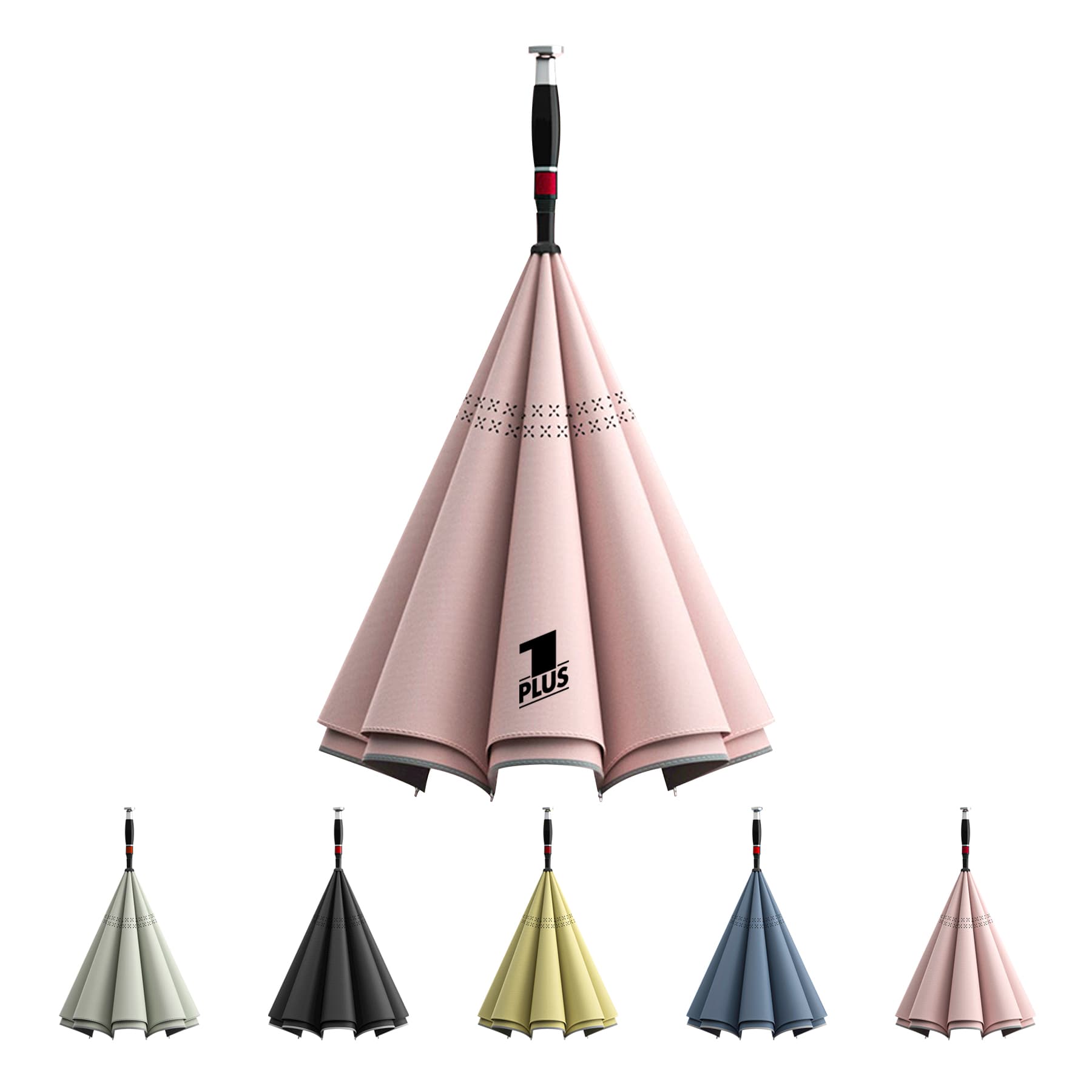 Inverted Umbrella With Reflective Stripe