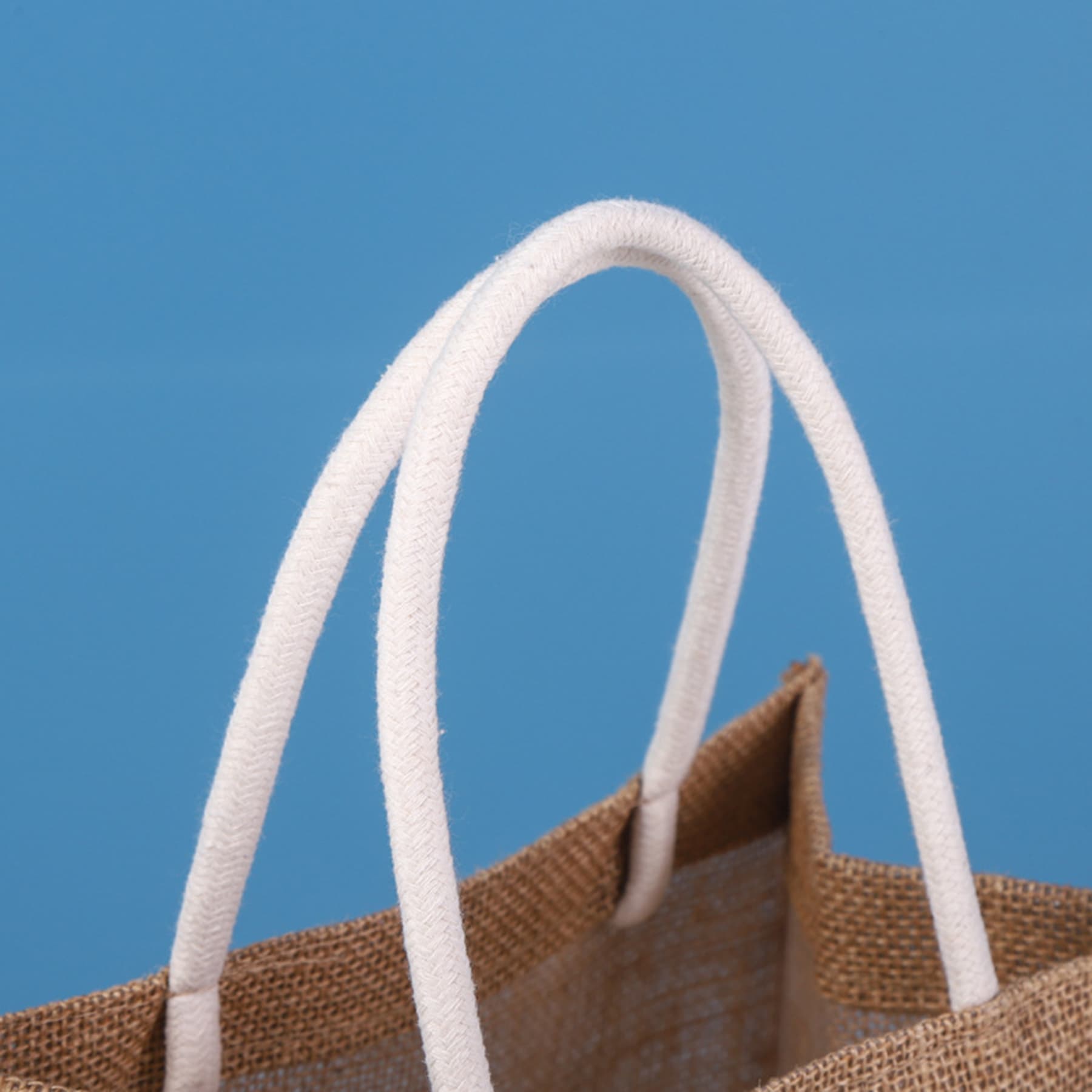 Button Closure Jute Tote Bag thumbnail 3