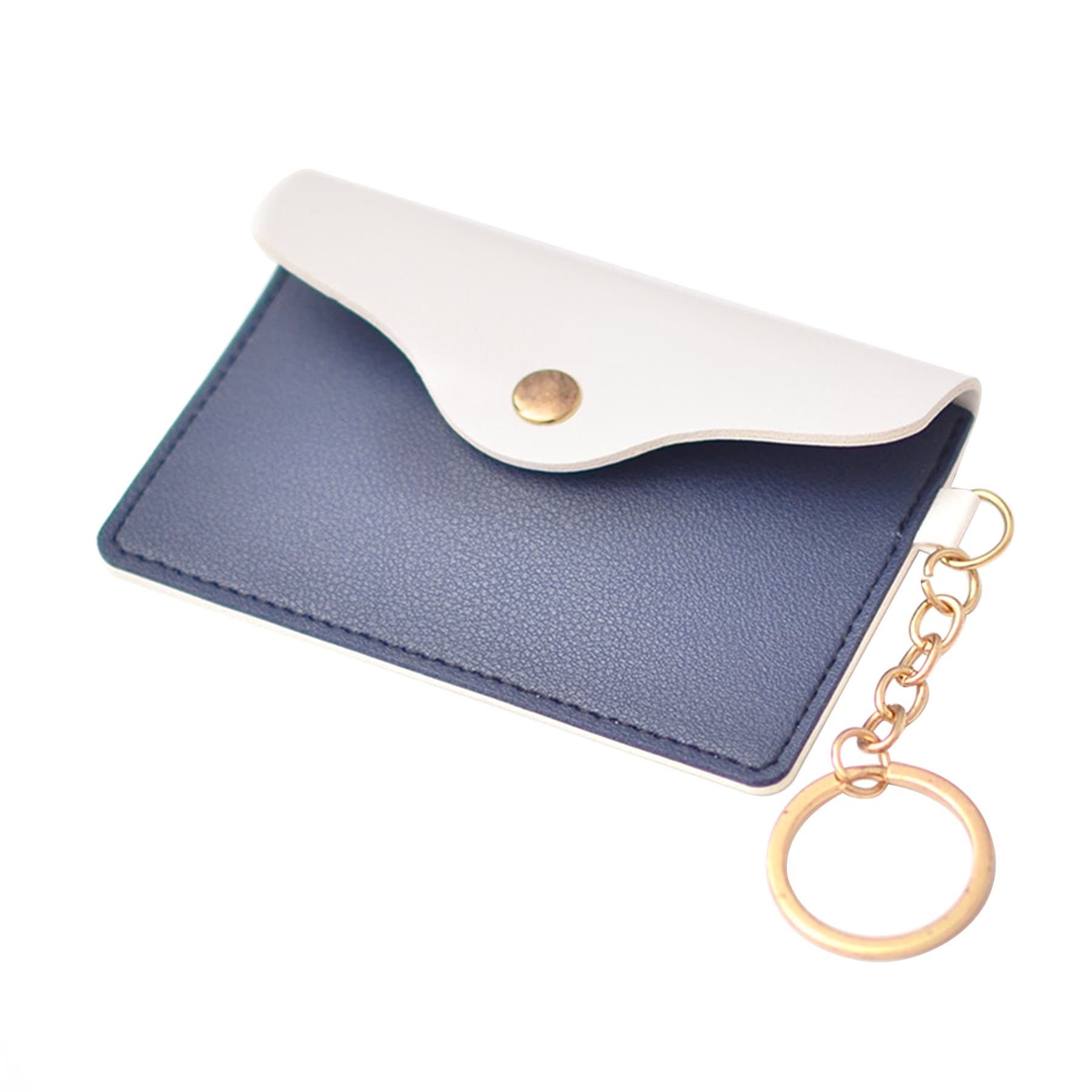 Leather Mini Coin Purse W/Press Button And Key Ring thumbnail 10