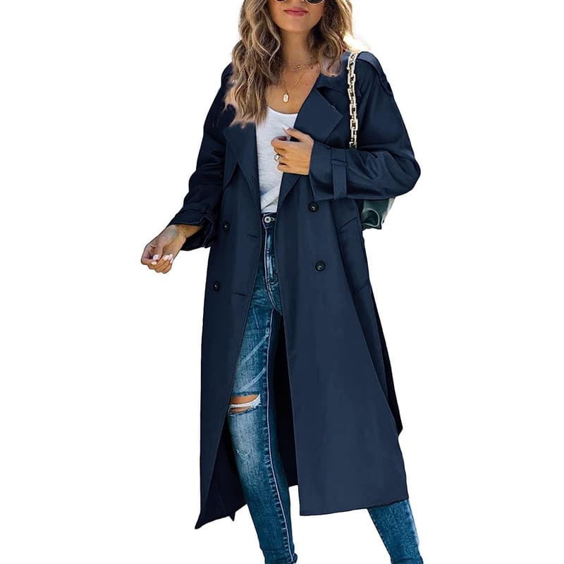Women’s Solid Color Long Coat thumbnail 11